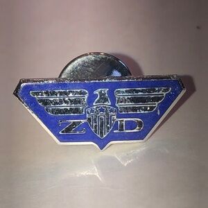 Blue ZD Government Contracting Company Winged Pin